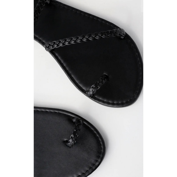 NEW LULUs flat braided vegan leather sandals - Picture 2 of 7